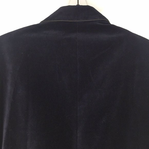 INC International Concepts Sport Coat Men Medium Navy Blue Velvet Smoking Jacket - Picture 7 of 11